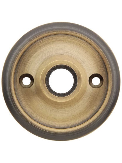 2 1/2 inch Classic Style Rosette With 5/8 inch Collar in Antique Brass